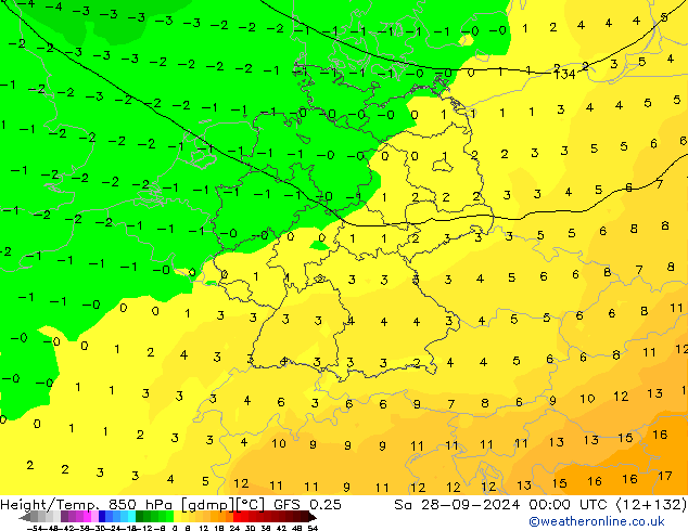 Z500/Rain (+SLP)/Z850 GFS 0.25 So 28.09.2024 00 UTC