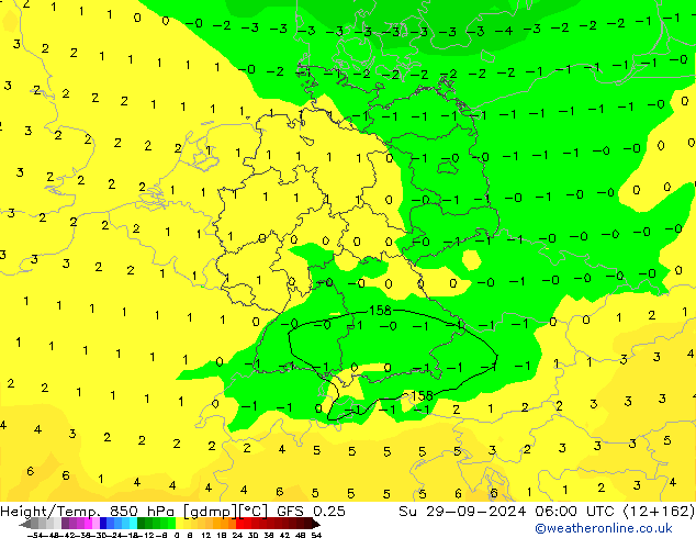 Z500/Rain (+SLP)/Z850 GFS 0.25 Вс 29.09.2024 06 UTC