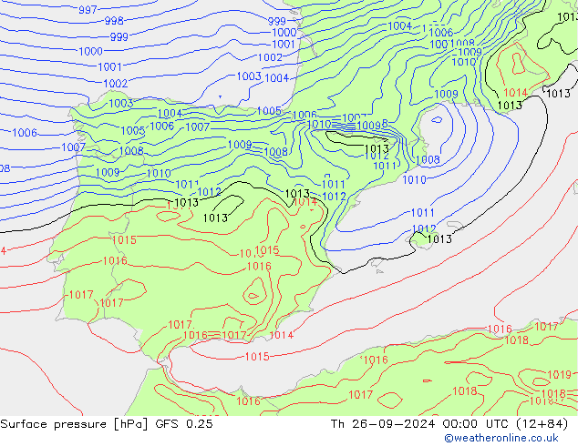 GFS 0.25: Th 26.09.2024 00 UTC