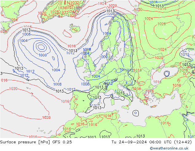 GFS 0.25: di 24.09.2024 06 UTC