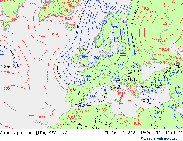 GFS 0.25: do 26.09.2024 18 UTC