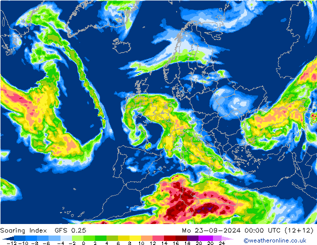 Soaring Index GFS 0.25 Mo 23.09.2024 00 UTC