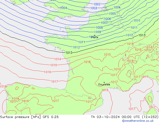 GFS 0.25:  03.10.2024 00 UTC