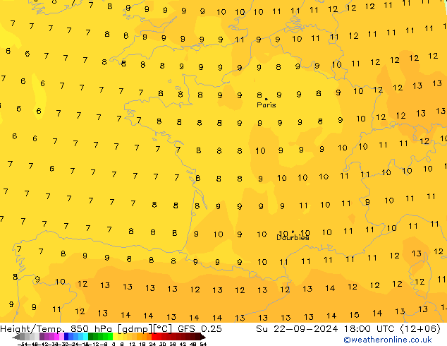 Z500/Rain (+SLP)/Z850 GFS 0.25 dom 22.09.2024 18 UTC