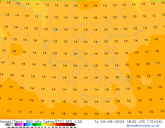 Z500/Rain (+SLP)/Z850 GFS 0.25 вт 24.09.2024 18 UTC