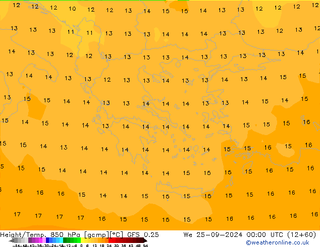 Z500/Rain (+SLP)/Z850 GFS 0.25 We 25.09.2024 00 UTC