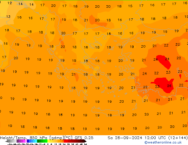 Z500/Rain (+SLP)/Z850 GFS 0.25 sáb 28.09.2024 12 UTC