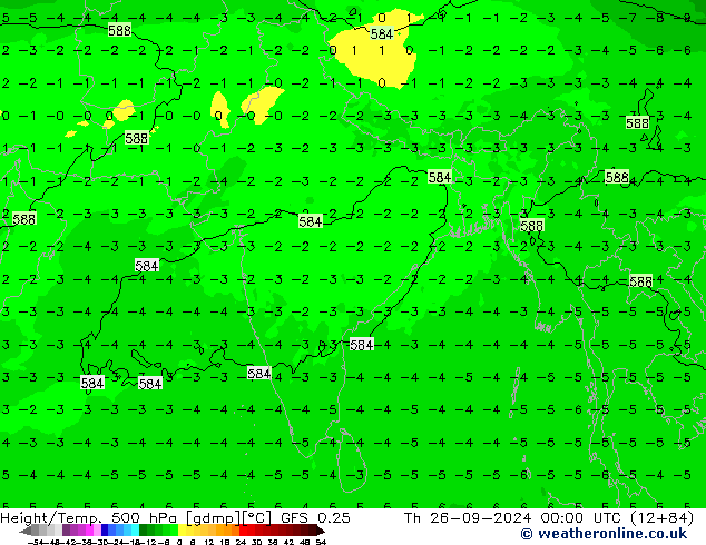 Z500/Regen(+SLP)/Z850 GFS 0.25 do 26.09.2024 00 UTC