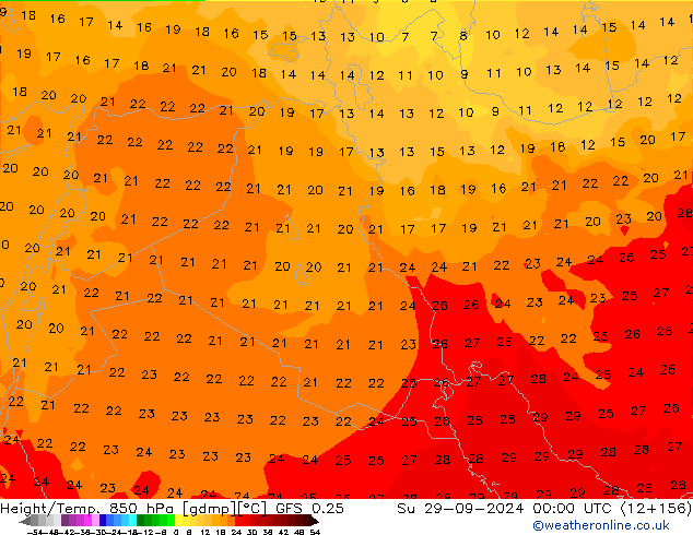 Z500/Rain (+SLP)/Z850 GFS 0.25 Su 29.09.2024 00 UTC