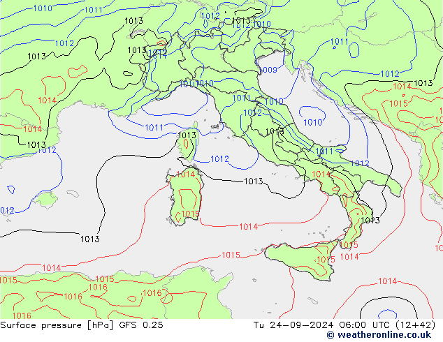 GFS 0.25: mar 24.09.2024 06 UTC