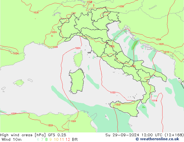 Sturmfelder GFS 0.25 So 29.09.2024 12 UTC