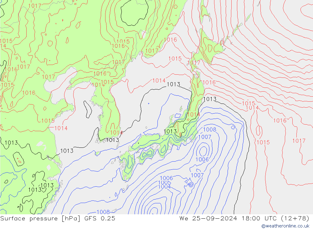 GFS 0.25: We 25.09.2024 18 UTC