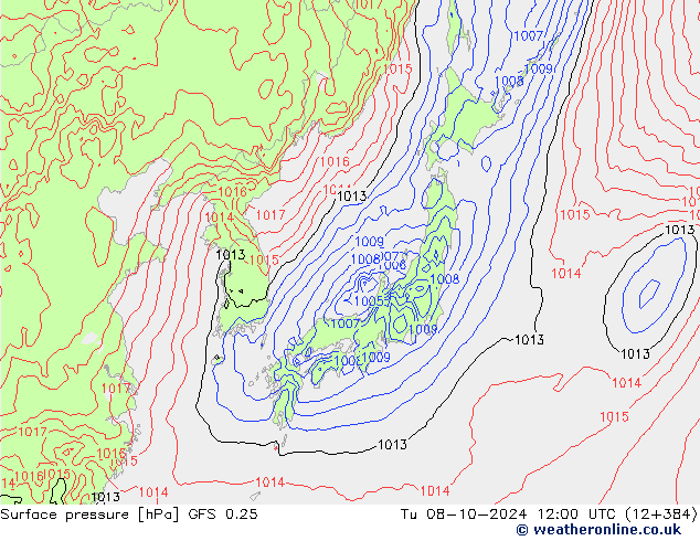 GFS 0.25: Di 08.10.2024 12 UTC