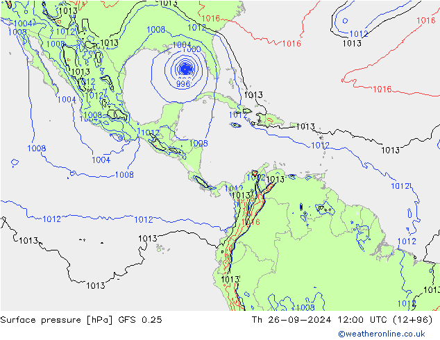 GFS 0.25: jue 26.09.2024 12 UTC