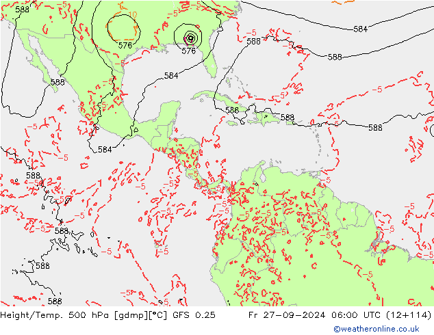 Z500/Regen(+SLP)/Z850 GFS 0.25 vr 27.09.2024 06 UTC