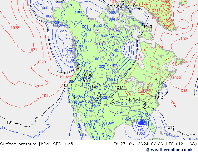 GFS 0.25: Cu 27.09.2024 00 UTC