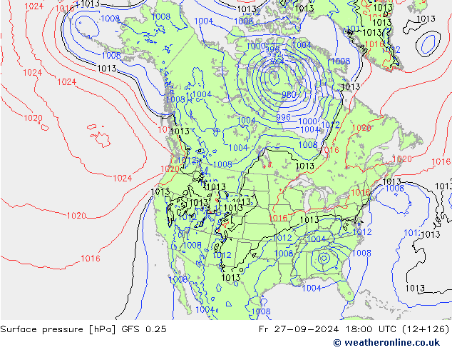 GFS 0.25: Fr 27.09.2024 18 UTC