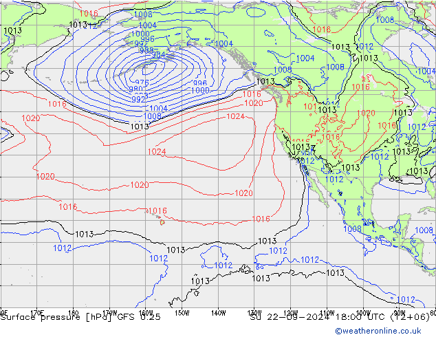 GFS 0.25: dom 22.09.2024 18 UTC