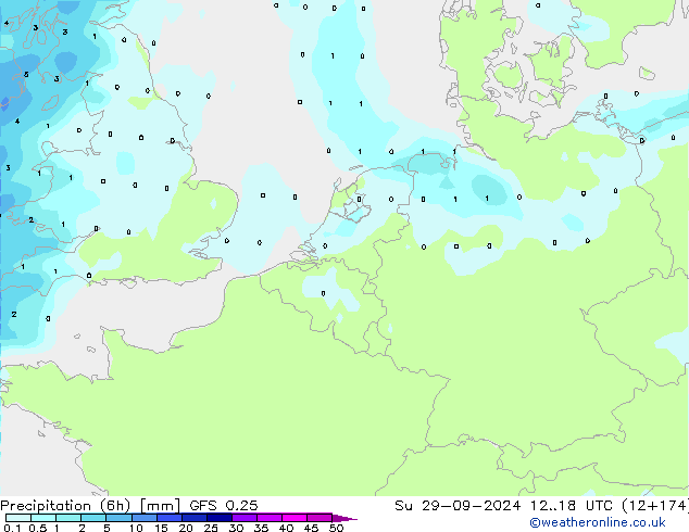 Z500/Rain (+SLP)/Z850 GFS 0.25  29.09.2024 18 UTC