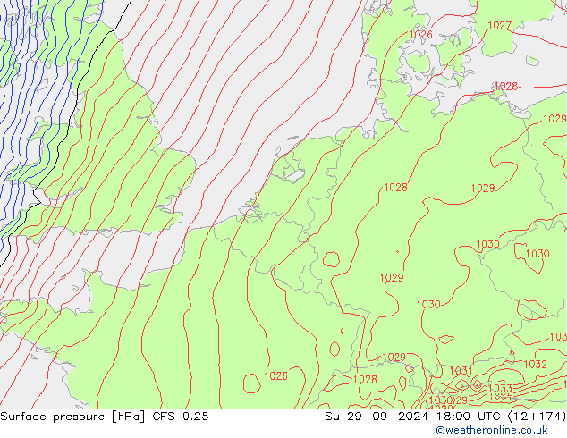 GFS 0.25: Su 29.09.2024 18 UTC