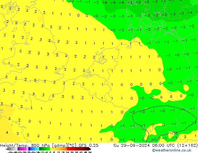 Z500/Rain (+SLP)/Z850 GFS 0.25 Su 29.09.2024 06 UTC