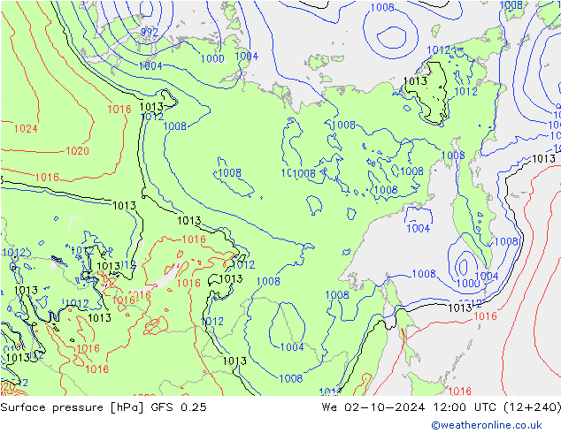 GFS 0.25: St 02.10.2024 12 UTC