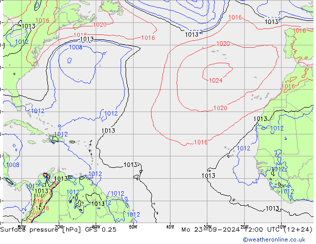 GFS 0.25: lun 23.09.2024 12 UTC