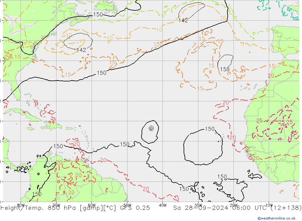 Z500/Rain (+SLP)/Z850 GFS 0.25 Sa 28.09.2024 06 UTC