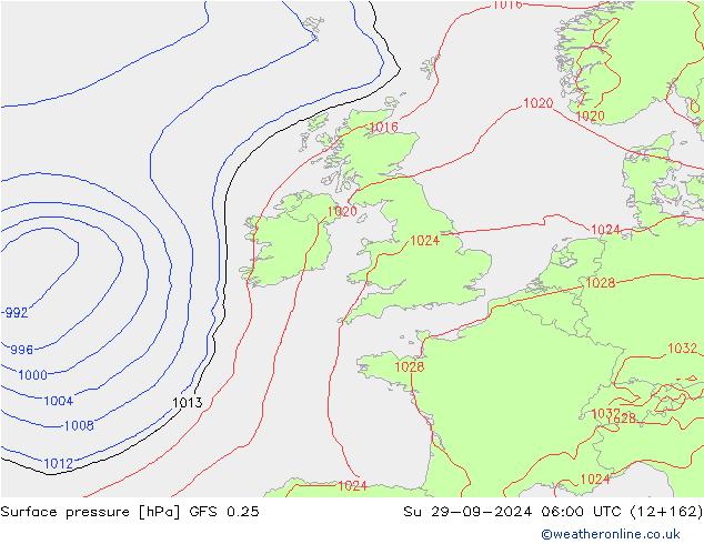 GFS 0.25: zo 29.09.2024 06 UTC