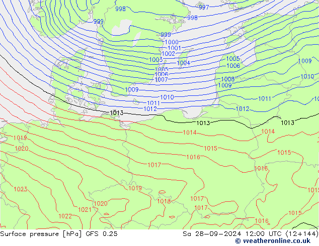 GFS 0.25: Sáb 28.09.2024 12 UTC