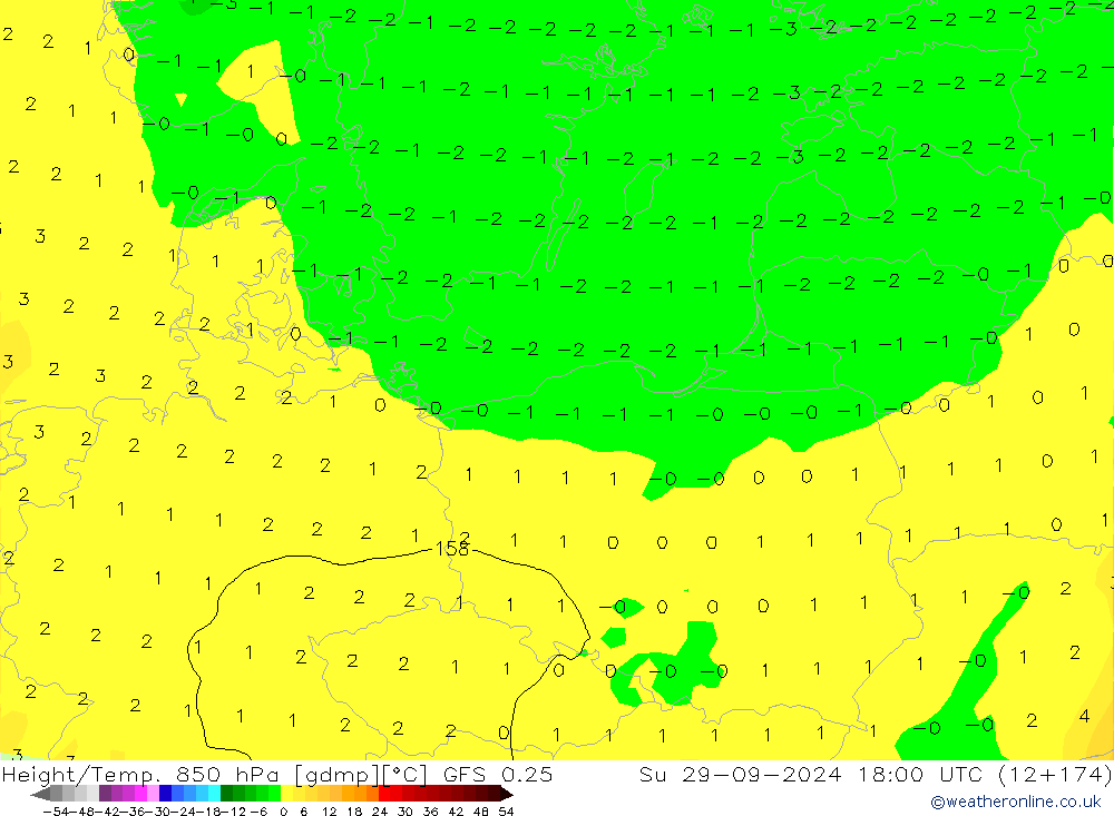 Z500/Rain (+SLP)/Z850 GFS 0.25 Вс 29.09.2024 18 UTC