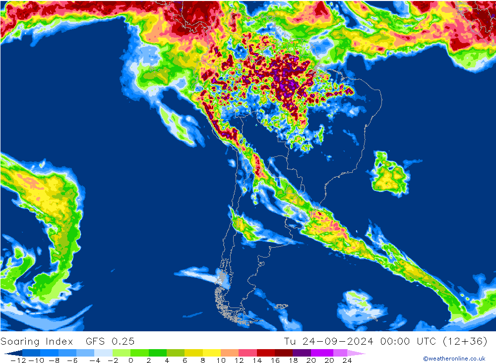 Soaring Index GFS 0.25 Di 24.09.2024 00 UTC