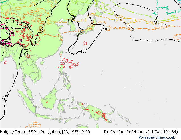 Z500/Rain (+SLP)/Z850 GFS 0.25 Do 26.09.2024 00 UTC