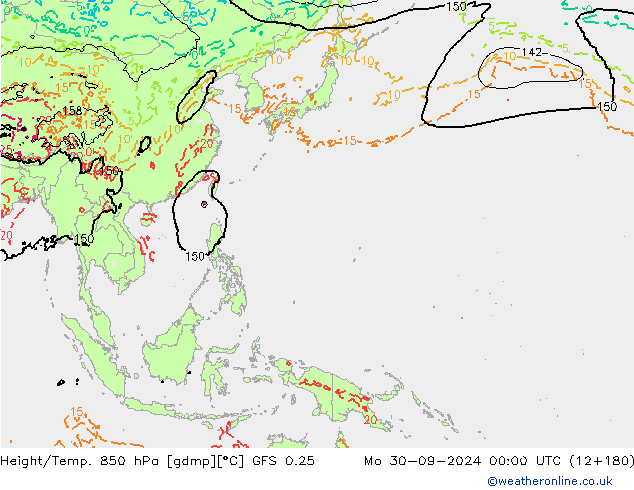 Z500/Rain (+SLP)/Z850 GFS 0.25 Seg 30.09.2024 00 UTC