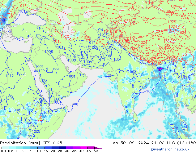 Precipitación GFS 0.25 lun 30.09.2024 00 UTC