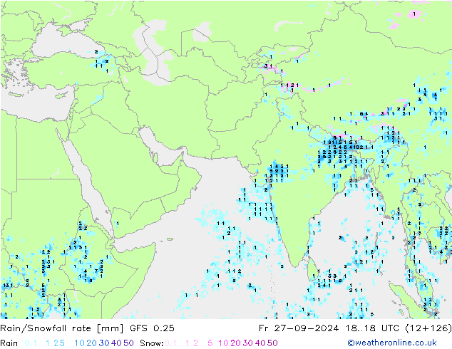 Kar/Yağmur Oranı GFS 0.25 Cu 27.09.2024 18 UTC