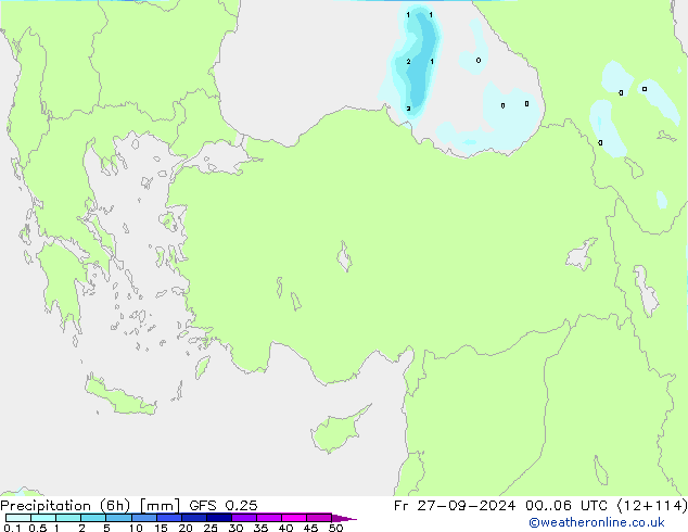 Z500/Rain (+SLP)/Z850 GFS 0.25 vie 27.09.2024 06 UTC