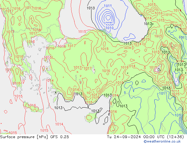 GFS 0.25: вт 24.09.2024 00 UTC