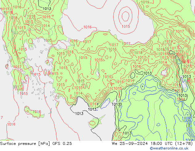 GFS 0.25: We 25.09.2024 18 UTC