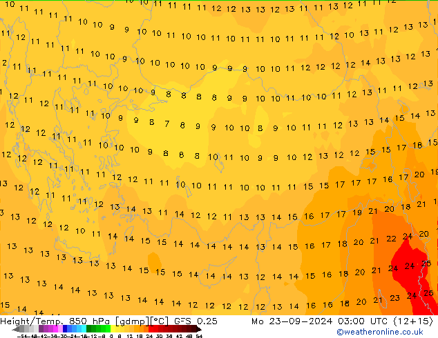 Z500/Rain (+SLP)/Z850 GFS 0.25 Mo 23.09.2024 03 UTC