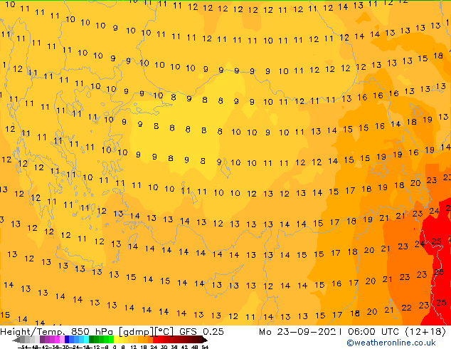 Z500/Regen(+SLP)/Z850 GFS 0.25 ma 23.09.2024 06 UTC