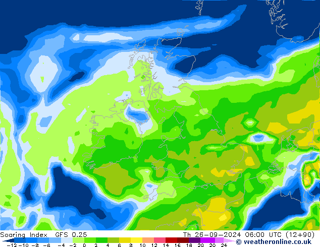 Soaring Index GFS 0.25 jeu 26.09.2024 06 UTC