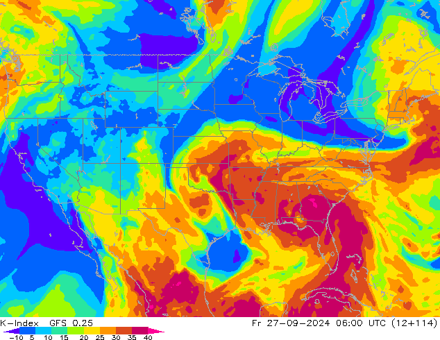 K-Index GFS 0.25 Fr 27.09.2024 06 UTC