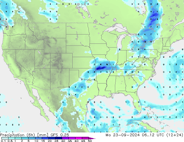 Z500/Rain (+SLP)/Z850 GFS 0.25 Seg 23.09.2024 12 UTC