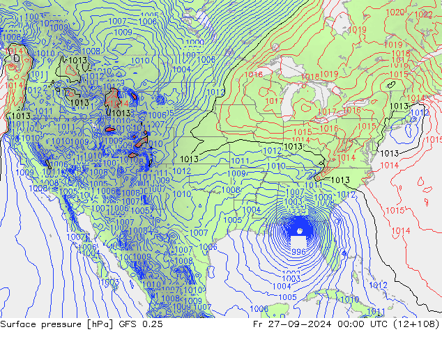 GFS 0.25: Sex 27.09.2024 00 UTC