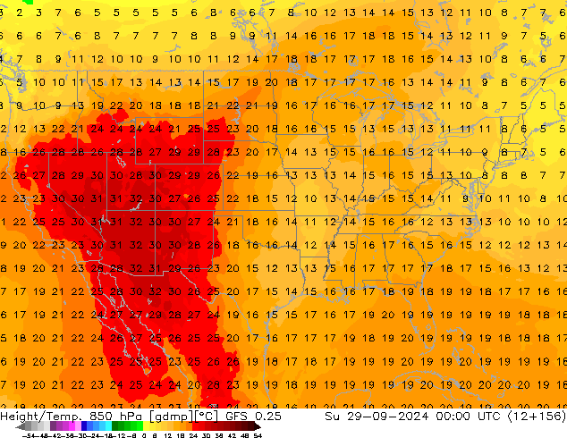 Z500/Rain (+SLP)/Z850 GFS 0.25 Su 29.09.2024 00 UTC