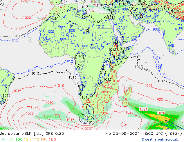 Straalstroom/SLP GFS 0.25 ma 23.09.2024 18 UTC