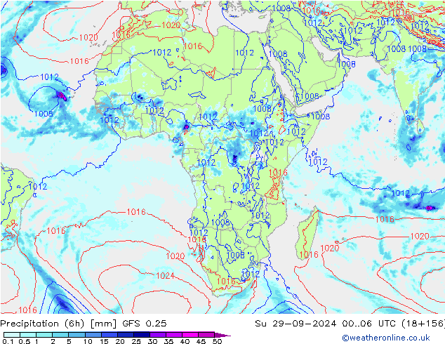 Z500/Rain (+SLP)/Z850 GFS 0.25 Вс 29.09.2024 06 UTC