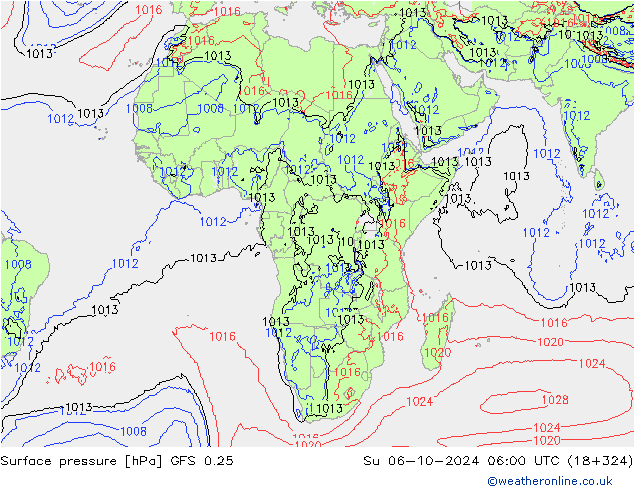 GFS 0.25: dom 06.10.2024 06 UTC