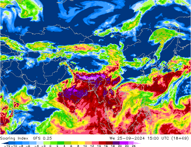 Soaring Index GFS 0.25 mer 25.09.2024 15 UTC